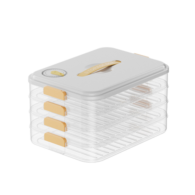 Caja de albóndigas caja de almacenamiento sellada especial para la conservación de alimentos domésticos wonton caja de almacenamiento de refrigerador de cocina congelada rápida