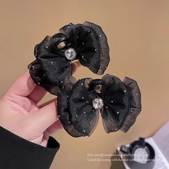 满天星绢纱泡泡抓夹女夏天发量少发夹半扎马尾发卡夹子小号鲨鱼夹
