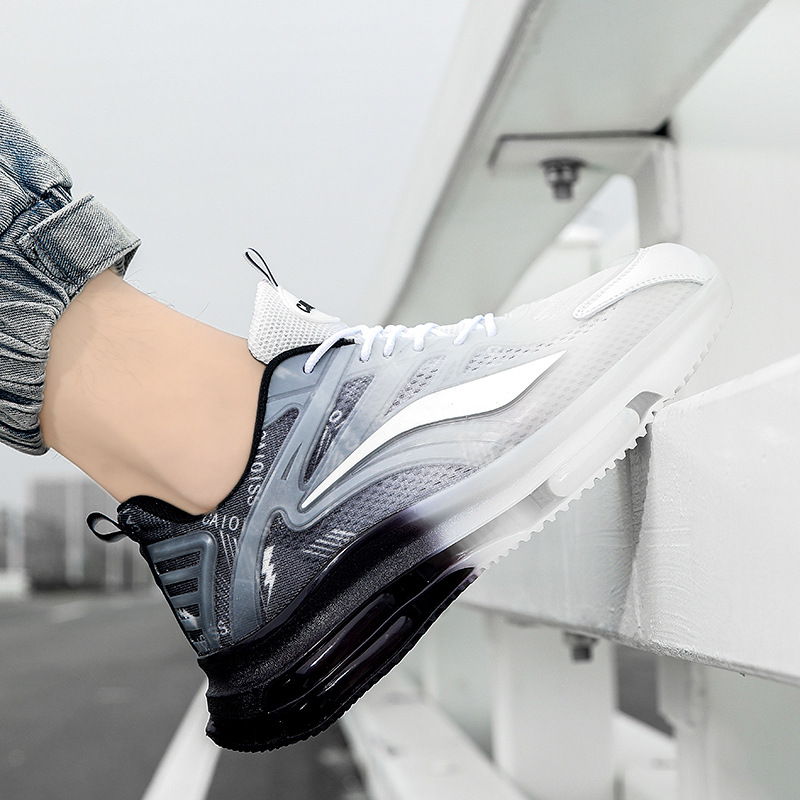 Fábrica al por mayor transfronteriza Coco zapatos de los hombres de malla transpirable casual zapatilla de deporte de los hombres de espesor único altura creciente cojín de aire papá zapatos de moda