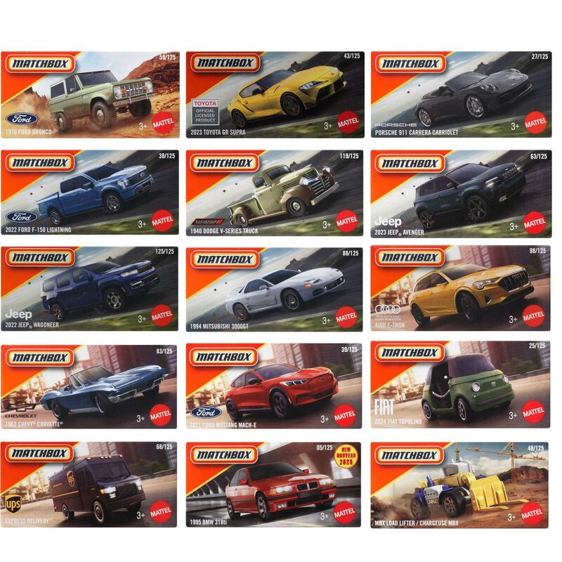Mattel Matchbox Car Model New Model Porsche Corvette Bmw Alloy Car Model Collectible Toy Display Piece