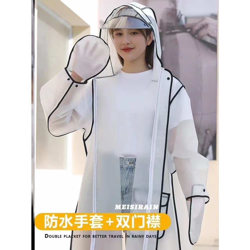 새로운 전기 오토바이 배터리 자동차 비옷 승마 성인 남성과 여성의 긴 전신 단일 강우 방지 판초