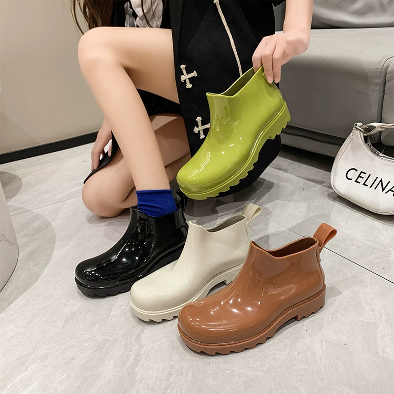 2022 Новые кексы с большой головой Толстое дно Короткие ботинки Martins Короткие сапоги Интернет Красные Ashige Карамельного Цвета Желейные Резиновые Сапоги