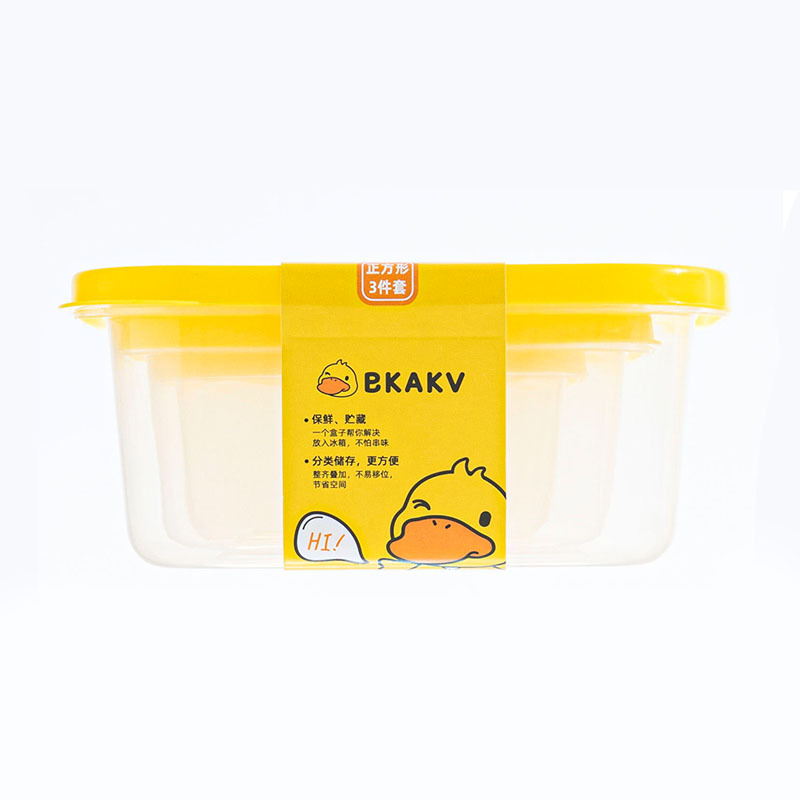 Fabricante recto caja de plástico transparente de tres piezas conjunto de tanque de sellado a prueba de agua insectos multifuncional caja de almacenamiento de artículos de cocina