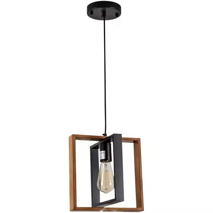 Lámpara de cuerda de cáñamo de metal negro retro lámpara de la sala de estar industrial estilo nórdico decoración creativa hierro forjado