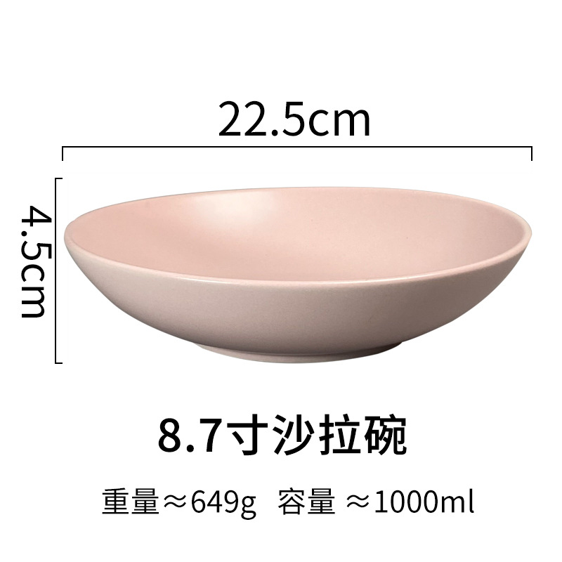 Moda creativa simple vajilla de cerámica traje al por mayor colorido restaurante occidental plato carne taza arroz tazón fideos