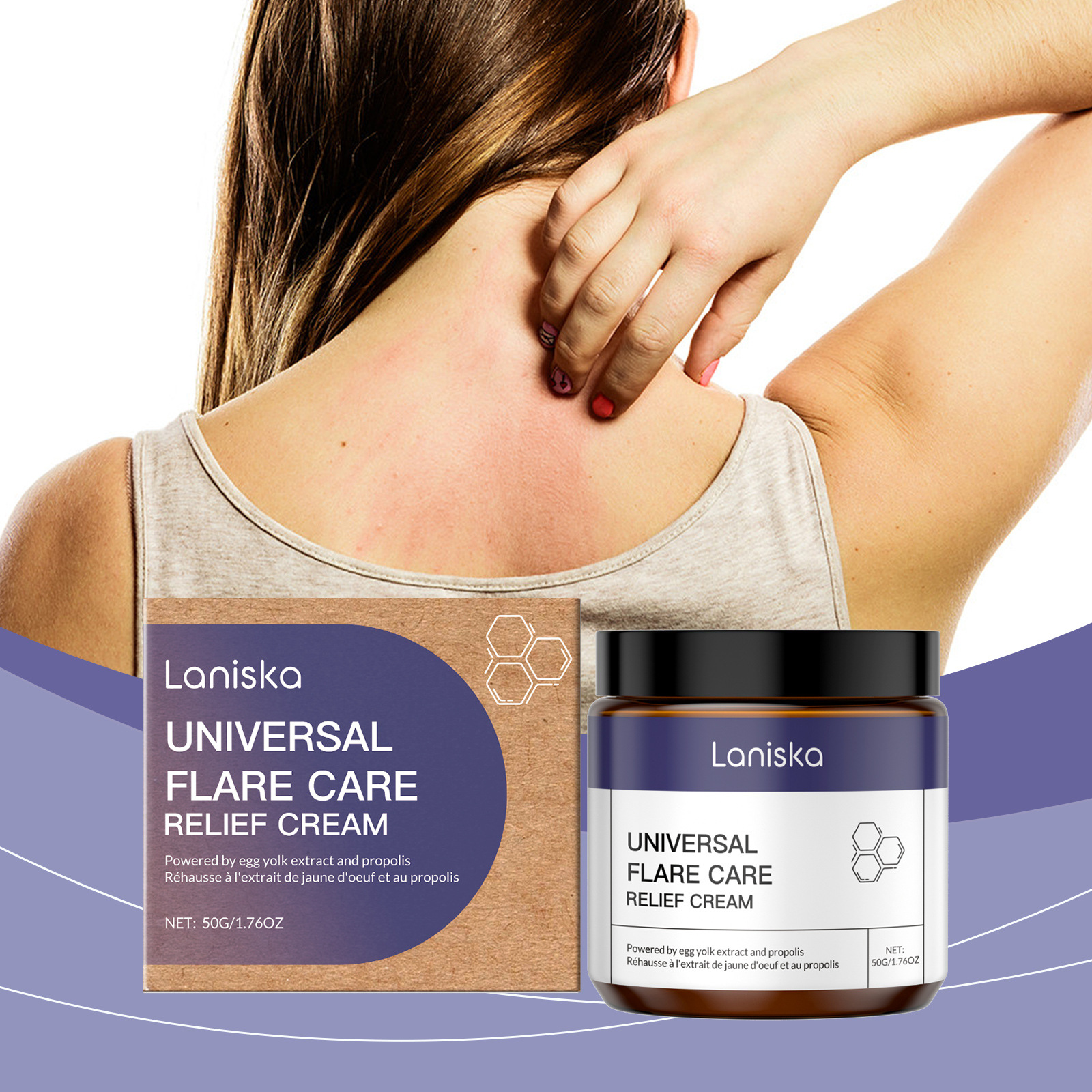 Laniska Body Care Cream Deeply Hydrates and Moisturizes, Soothes Skin Discomfort, and Can Be Applied Externally for Massage Care