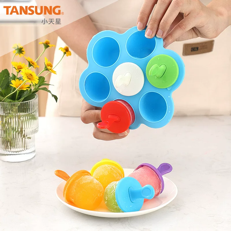 Кросс-бортовой ходовой семь отверстий силиконовая модель эским popsicle DIY домашний ледяной формIce модель ледяной сетки ледяной лоток