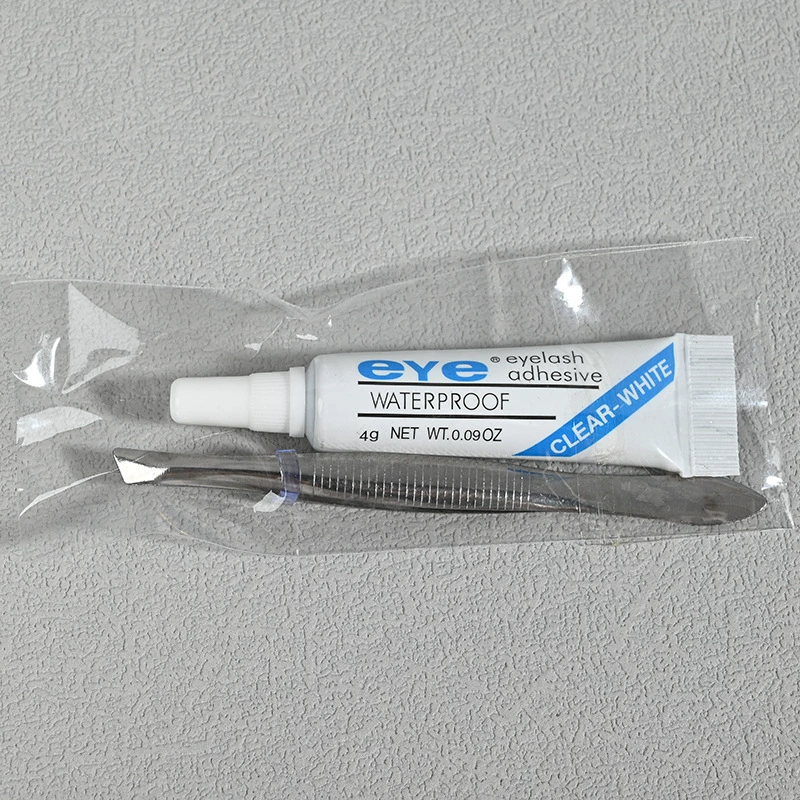 Клей для ресниц 4г с пинцетом, клей для наращивания ресниц, оптом
