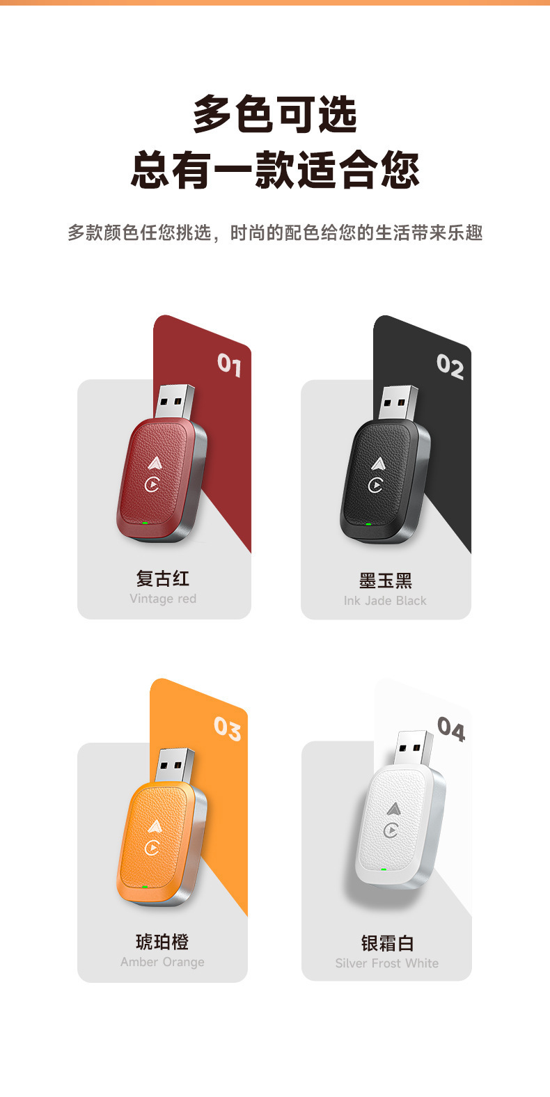 Cross-border new wireless carplay car machine navigation AndroidAUTO two-in-one car machine interconnection conversion box