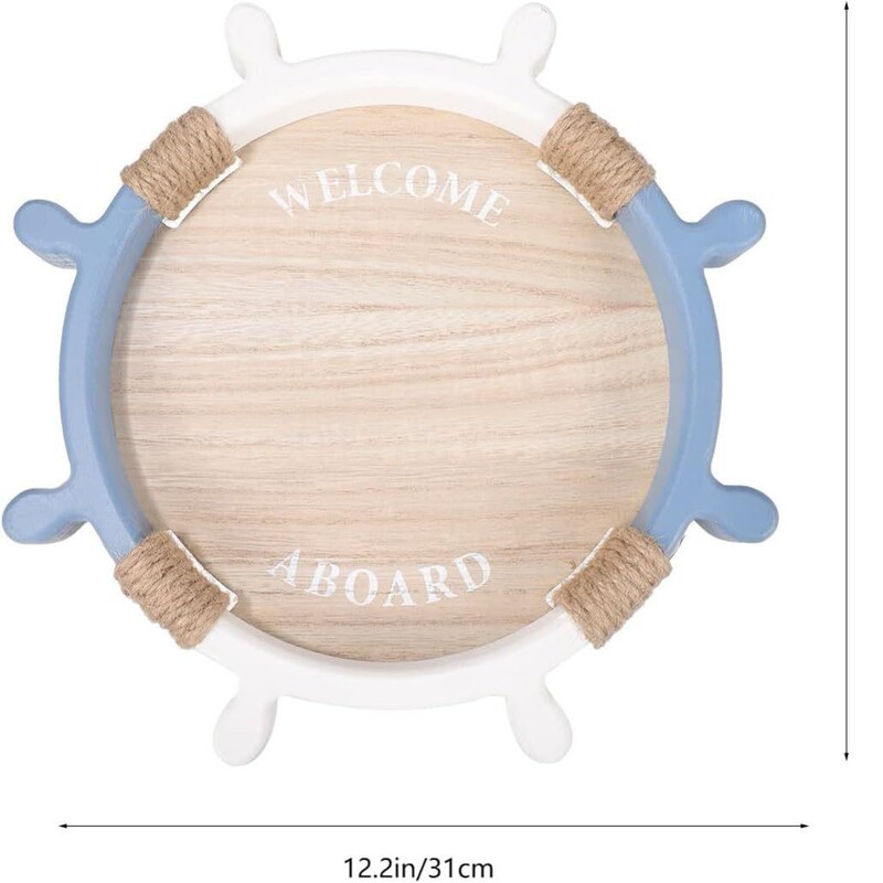 Dinner plate storage plate fruit snack plate decoration navigation decoration boat wheel serving plate solid wood plate jewelry tray vintage