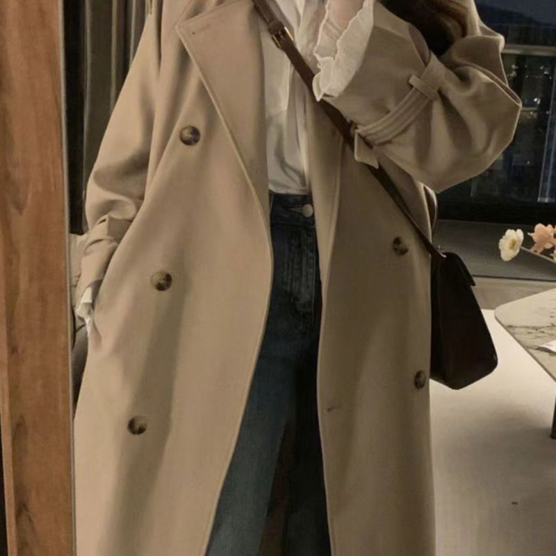 高级感风衣外套女2025春秋装新款卡其色英伦风小个子显高显瘦大衣|undefined