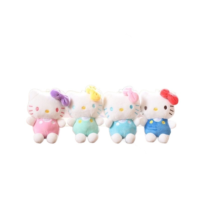 日本限定黑白hellokitty包包挂件女生书包挂饰毛绒公仔玩偶饰品|undefined
