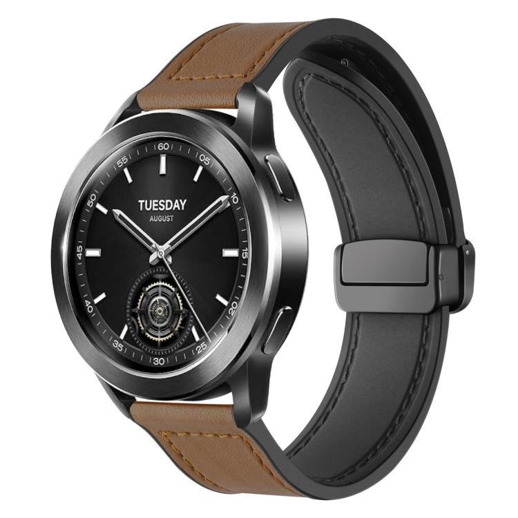 18mm general Crazy Horse Pattern pulsera de silicona hebilla de succión para pulsera de Apple pulsera de Huawei