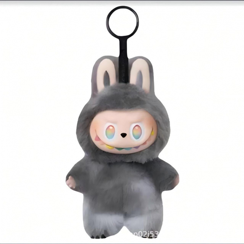 高品泡泡玛特拉布布三代前方高能搪胶脸毛绒挂件 LABUBU3.0盲盒|undefined
