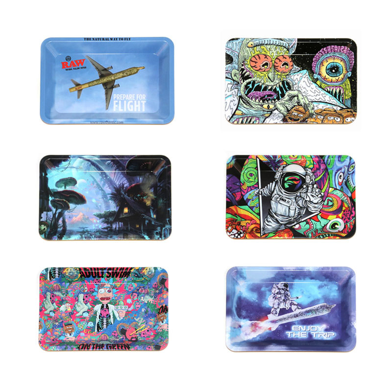 180*125mm马口铁卷烟盘 小号烟盘 金属铁盘托盘烟丝操作盘烟具盘