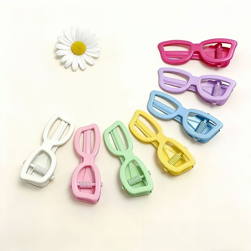 6cm Candy-Colored Glasses Frame Hair Clip, Fun and Quirky Macaron-Colored Hair Clip for Children, Cute DIY Hair Accessory