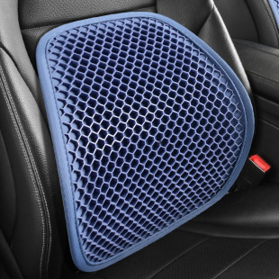 汽車腰靠夏季蜂窩凝膠冰絲腰托靠枕夏天開車護腰通風透氣座椅