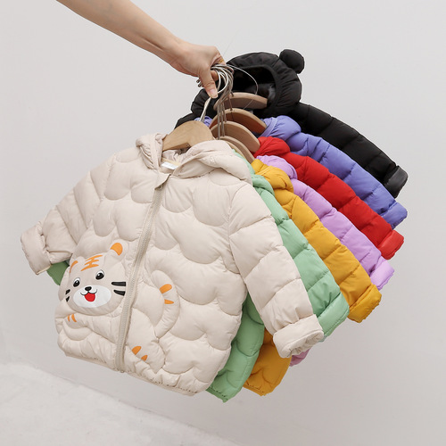 Children's Down and Cotton Jackets Cartoon for Boys and Girls, Small Children and Baby Cotton Coats, Live Streaming Dropshipping