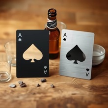 现货黑桃A啤酒开瓶器全不锈钢啤酒起瓶器可供批发