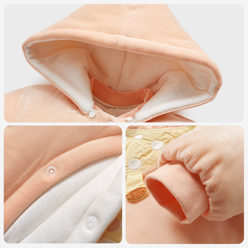 Mono de bebé Otoño e Invierno recién nacido acolchado ropa engrosada hombres y mujeres mameluco cálido ropa de algodón acolchado traje bebé ropa de invierno
