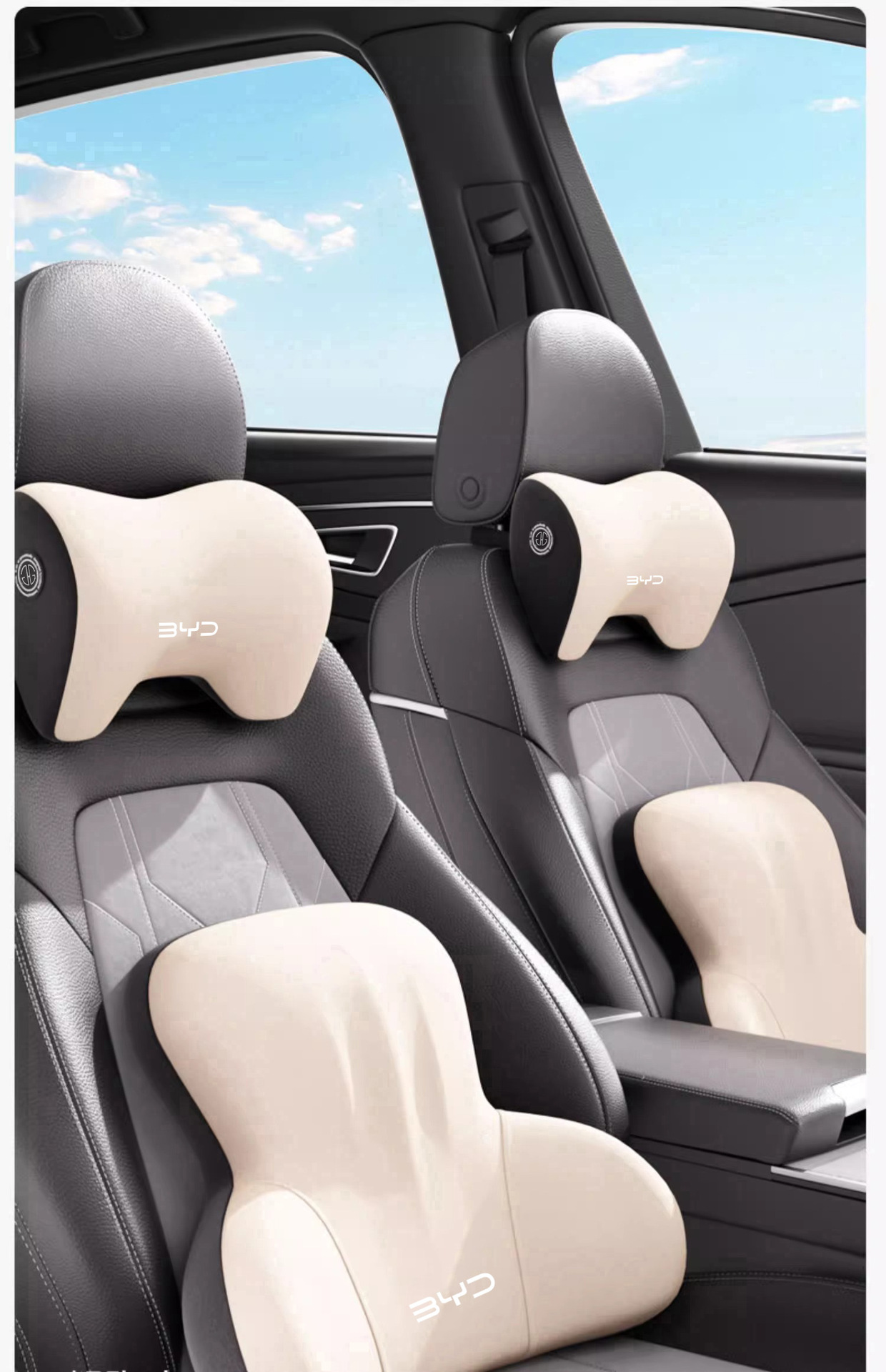 Suitable for Byd Car-Specific Headrest, Lumbar Support Pillow, Neck Pillow Qin Plus/Song Pro/Seagull/Seal/Han