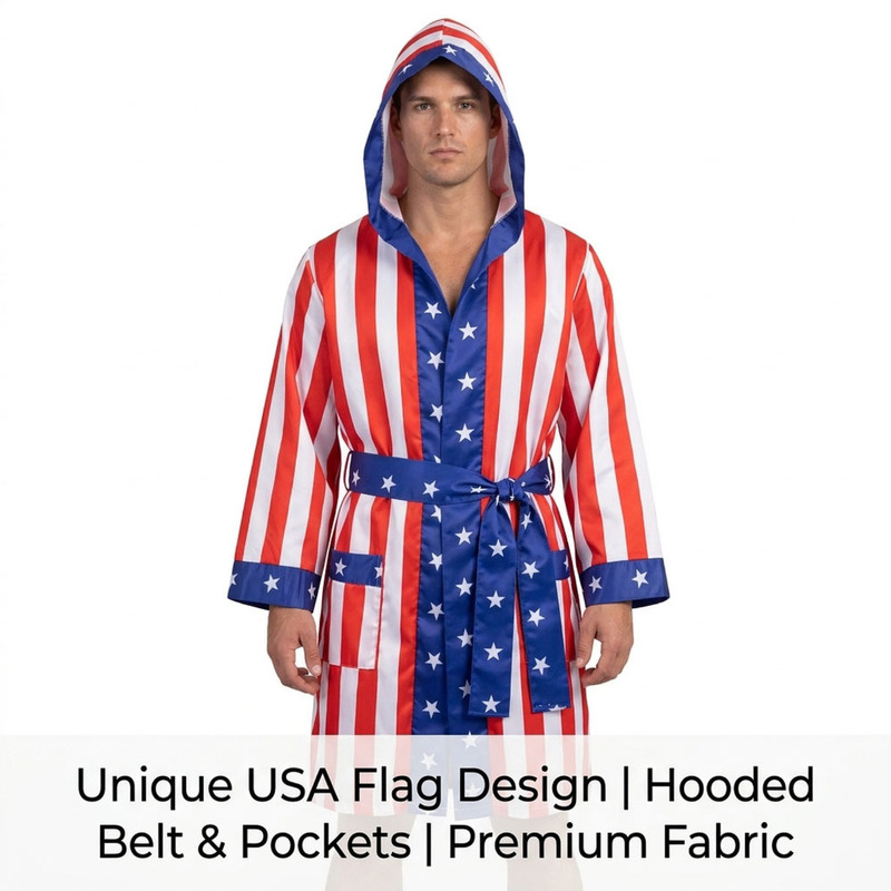 Halloween Cross-Border Adult Men's Boxer Role-Playing Stage Costume Hooded Cape