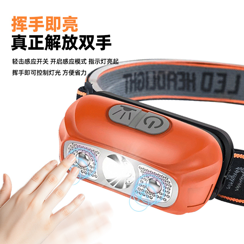 Linterna Frontal LED Mini con Sensor de Mano