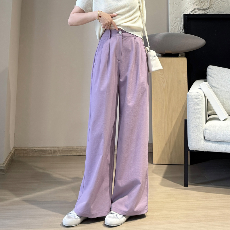 2025夏季款T800超态棉抗皱休闲裤【阔腿裤】省心免烫女裤遮肉长裤|undefined