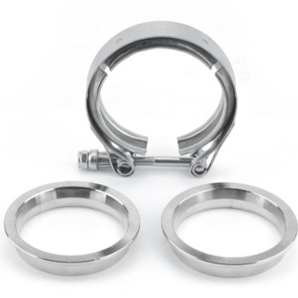 Tax-Included Stainless Steel 304 Flange Clamp V-Type American-Style Pipe Clamp Automotive Exhaust Pipe V-Type Clamp Set