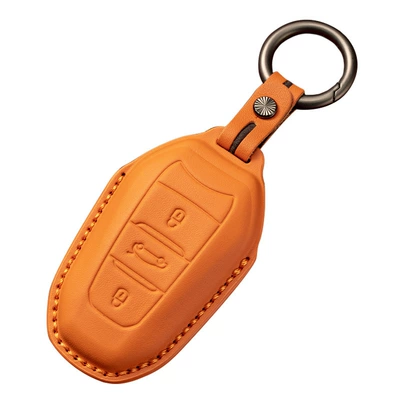 Car key bag, 408 top layer cowhide leather