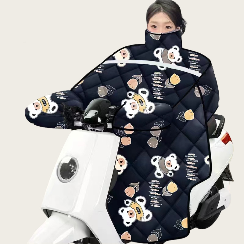 冬用電気自動車フロントガラス、冬用ベルベットと厚みのある防寒雨電池バイク三輪車暖かい防風カバー|undefined