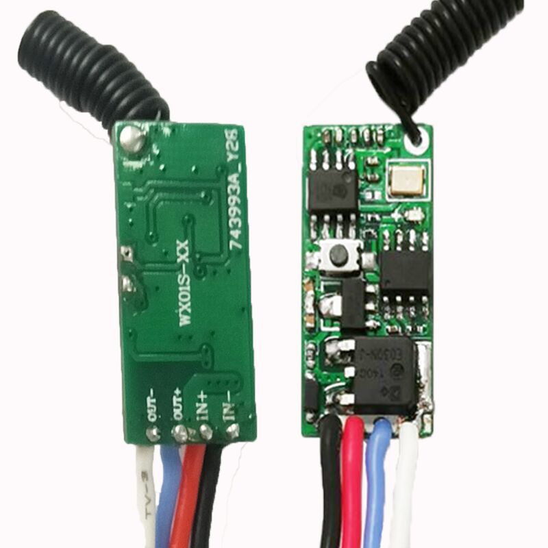 6V至24V宽电压微型无线学习码遥控开关可延时可休眠小体积接收器