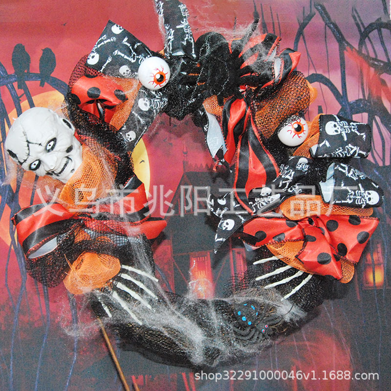 Amazon Halloween Garland puerta colgante guirnalda decoración colgante horror luminoso pared colgante casa Haunted Party props diseño