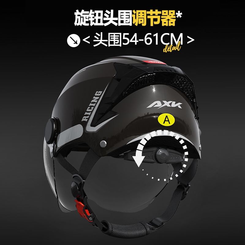 3C certificado casco de coche eléctrico protector solar para hombre motocicleta de verano para mujer medio casco Four Seasons Universal nuevo casco de seguridad estándar nacional