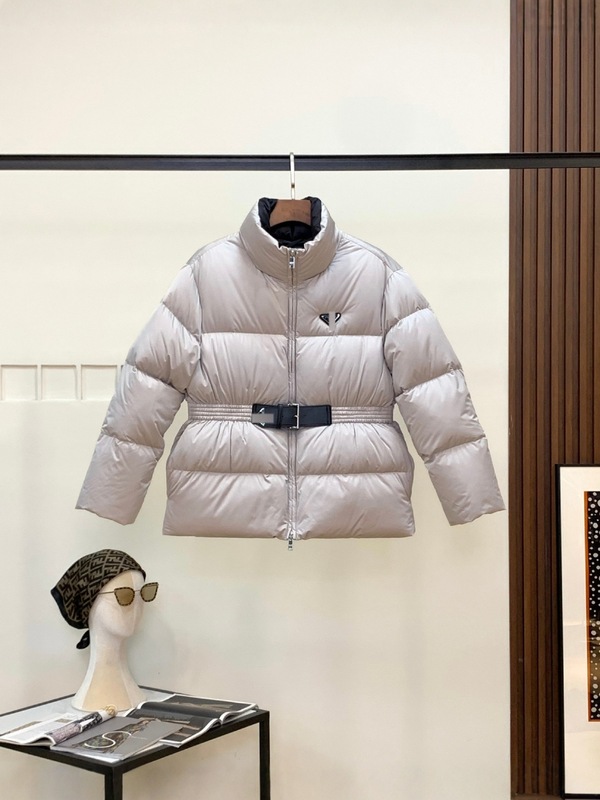 pra家2025冬季新款加厚保暖面包服羽绒服女短款收腰立领鹅绒外套|undefined