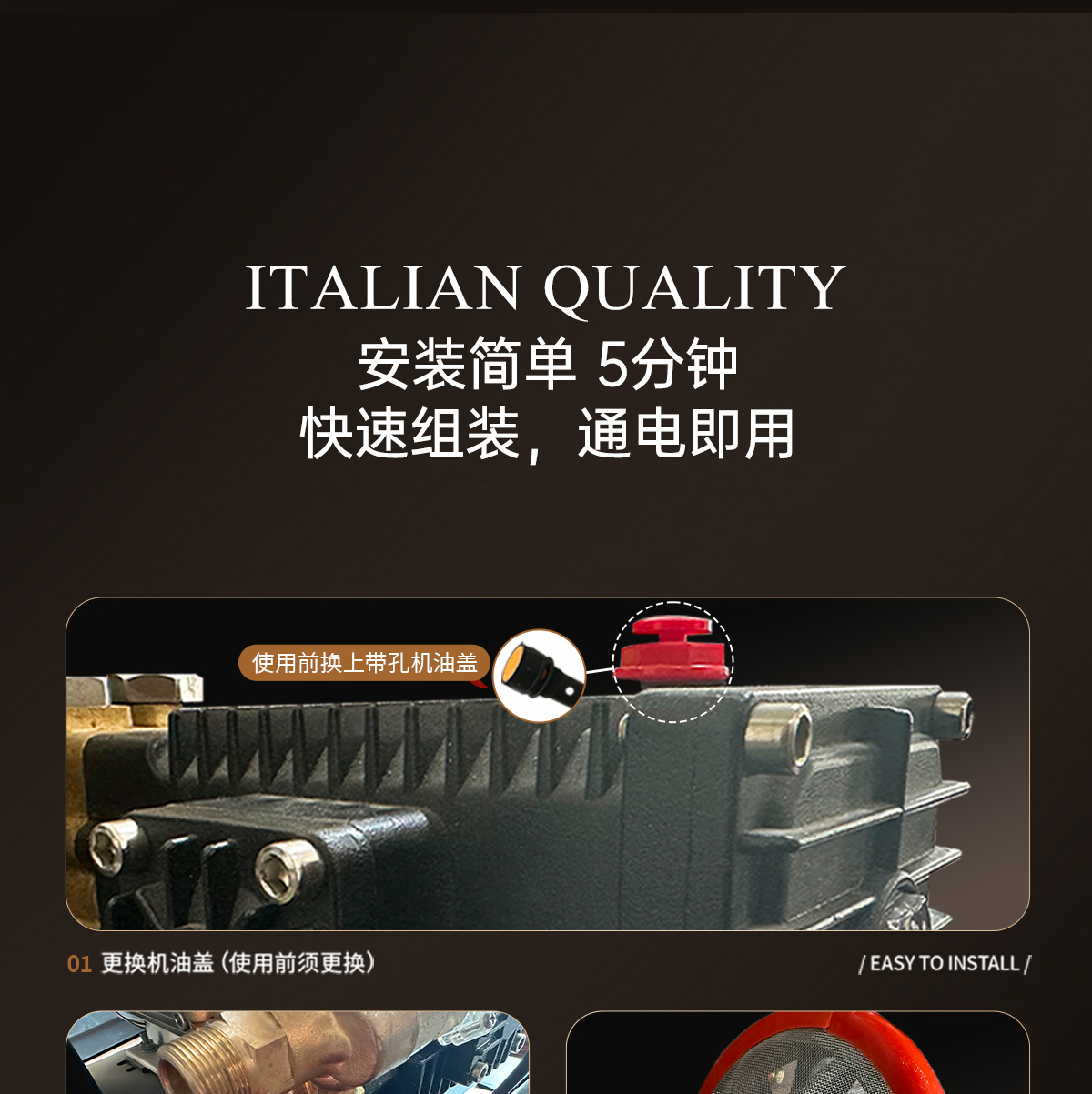 Italian Kinkard Ultra-High Pressure Household Car Washing Machine Commercial Cleaning Machine 220V Household Water Gun Powerful Water Pump