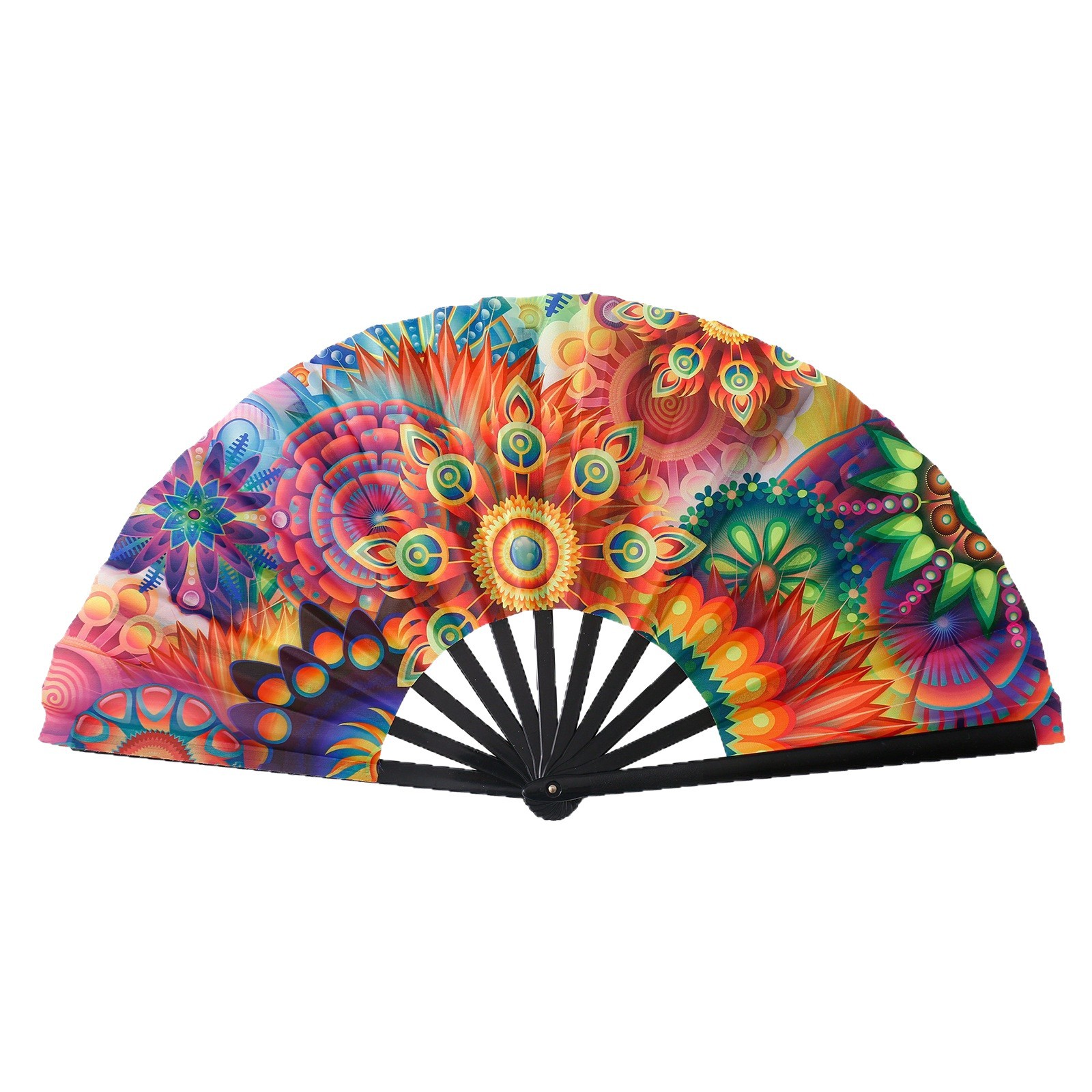 Kung fu fan imagen personalizada 10 pulgadas Kung Fu fan ventilador de plástico hueso publicidad fan patrón Amazon Venta caliente