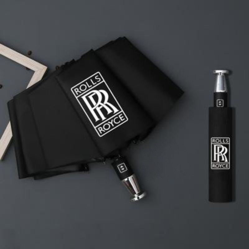 Rolls-Royce Car Logo Umbrella 10-Bone Fully Automatic Foldableing Vinyl Sunny Mercedes-Benz Umbrella Bmw 4S Store Advertising Umbrella