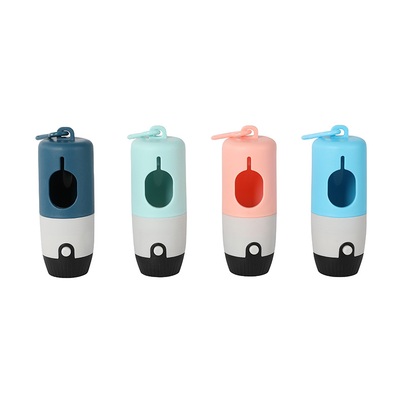 Led con lámpara, bolsa de recogida, caja de embalaje, cápsula, pastilla, bolsa de recogida de mierda, caja pequeña, dispensador de bolsa de basura para mascotas