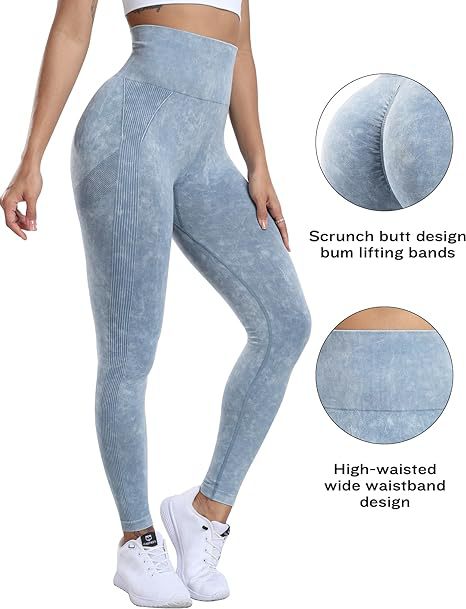 Damen Kleidung Wash Butt Lifting Scrunch Washed Nahtlose Yoga Pfirsich Hüftstrumpfhose_voghion.com