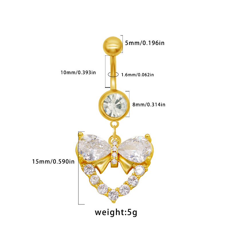 7g Weight Zircon Inlay Material Belly Ring Classification 1 Piece Quantity Holiday, Banquet, Party Occasion Zinc alloy Material Geometric, Moon, Knot, Butterfly, Bow Knot Pattern All Seasons Season Unisex Gender Novelty Style 1 Piece Belly Rings Novelty Geometric Moon Knot Zinc Alloy Zircon 25