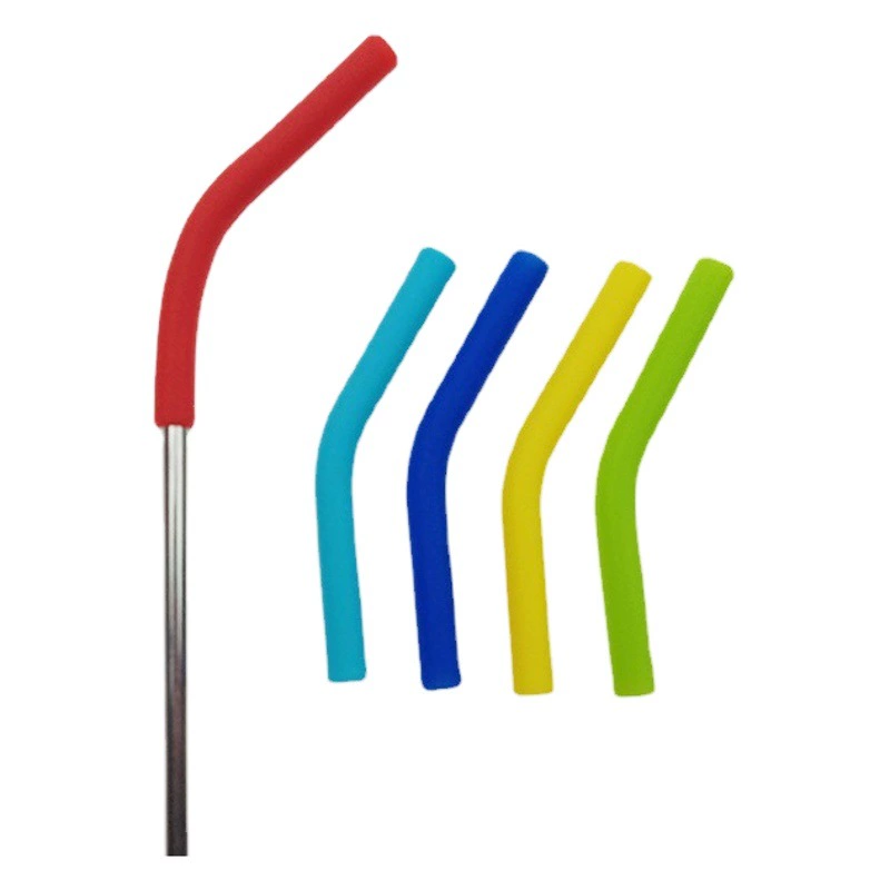 Силиконовый чехол для соломинки из нержавеющей стали подходит для прямых соломинок диаметром 8 мм, силиконовая головка, пищевой силиконовый чехол-накладка на носик.