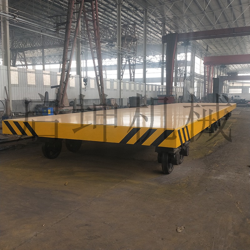 工厂物料搬运车周转车地平车 工业车间低压轨道供电电动平板车