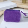 Glossy square bag dark purple