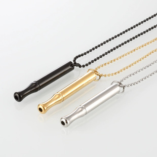 Cross-border Explosions Meditation Breathing Necklace Whistle Pendant Amazon Hot Sale Anti-anxiety Decompression Pendant Necklace Jewelry