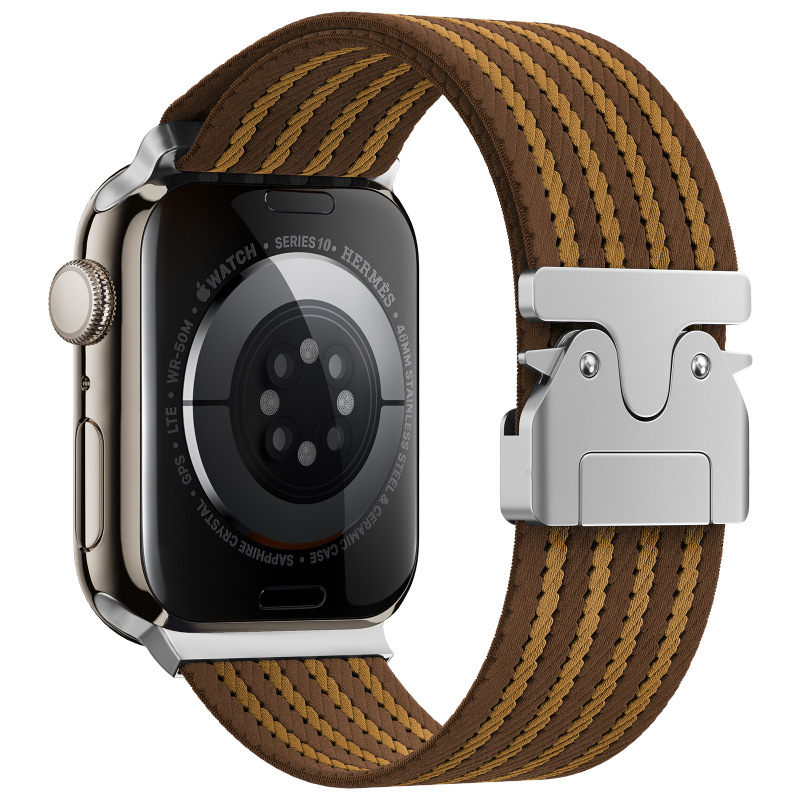 适用苹果applewatchS10降落伞扣条纹iwatch8/9/10智能手表带腕带|undefined