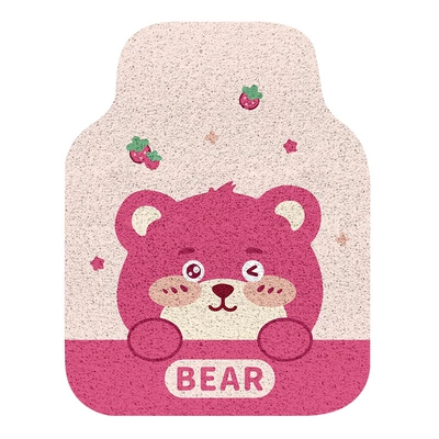 Car Carpet: Car Interior Anti-Dirt Carpet Protective - colored-silk-circle-berry-bear-front-1