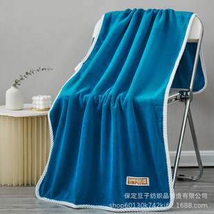 Warp Knitted 450g Coral Velvet Bath Towel Single Piece 450G--650G