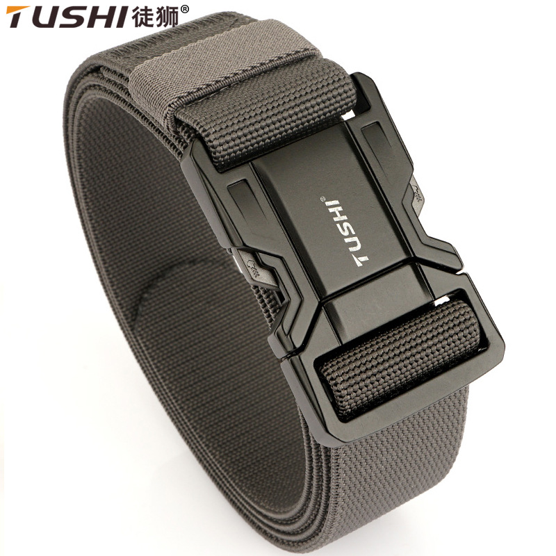 Travel tactics elastic adjustable cloth belt with clasp
