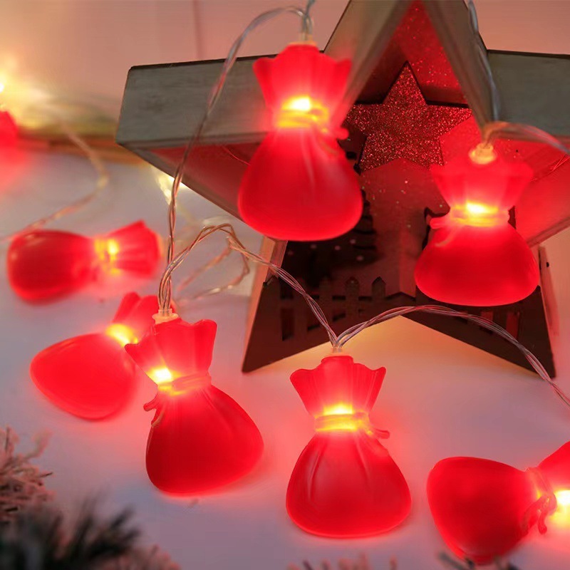 国境を越えたLEDクリスマスデコレーションライトストリング、雪だるま、サンタクロース、クリスマスツリー、杖、灯台、部屋の装飾、点滅するライト|undefined